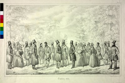 Teplice minnen. badsäsong 1833. ark 4 av Theodor Hosemann