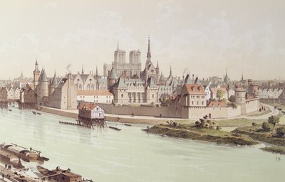 Ile de la Cite 1530 av Theodor Josef Hubert Hoffbauer