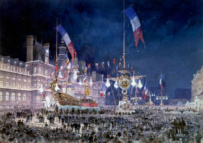 Mottagning i Paris stadshus av den ryska flygeln Målning av Theodore Joseph Hubert dit Fedor Hoffbauer (1839-1922) 1893. Paris, Musee Carnavalet av Theodor Josef Hubert Hoffbauer