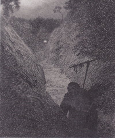 Pesten kommer av Theodor Kittelsen