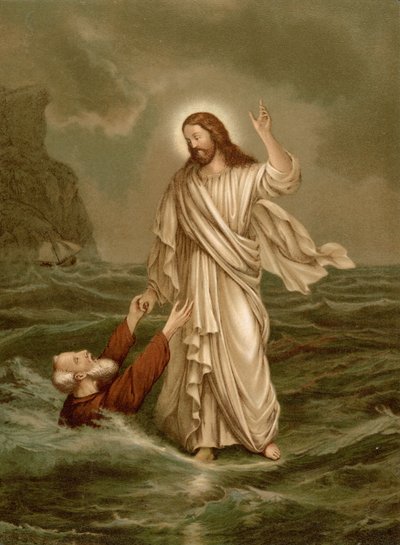 Den sjunkande Petrus av Theodor Klenk