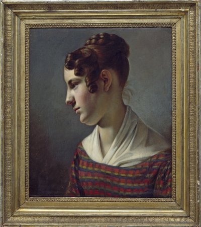 porträtt av en flicka av Theodor Leopold Weller