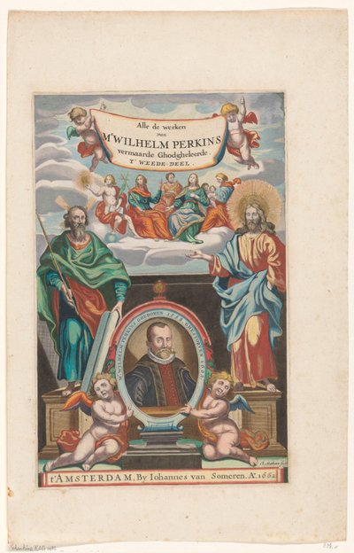 Porträtt av William Perkins Titelsida för: William Perkins, Alla verk. Andra delen, 1662 av Theodor Matham