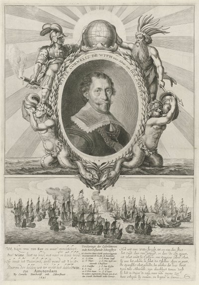 Porträtt av Witte Cornelisz. de With av Theodor Matham