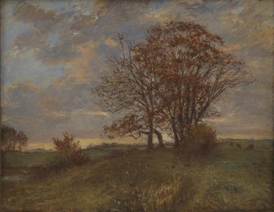 Ett landskap nära Borup, Själland. Kväll av Theodor Philipsen