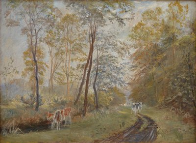 Sorteån nära Mejlgaard Herrgård, Jylland av Theodor Philipsen