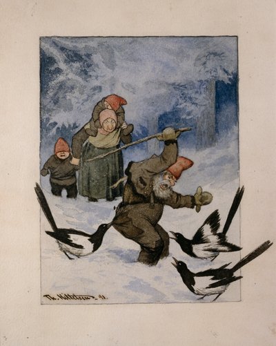 En attack av Theodor Kittelsen
