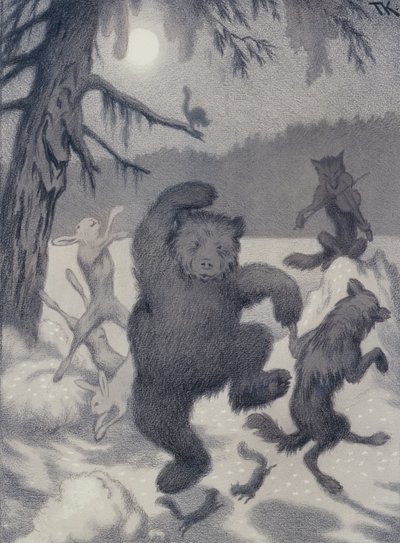 Dansa i månskenet, vinterns saga av Theodor Severin Kittelsen
