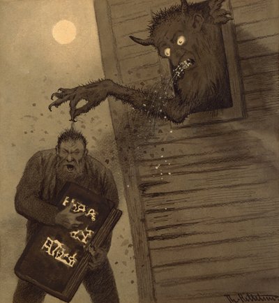 Teckning av sagor av Theodor Severin Kittelsen
