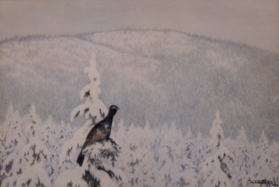 Snöar och snöar av Theodor Kittelsen