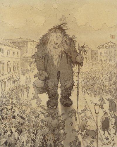 Det stora trollet på Karl Johan av Theodor Severin Kittelsen