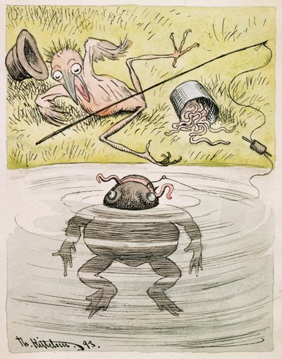 Himlen ska vara mitt vittne om att jag inte visste att det var du som bet min krok av Theodor Kittelsen