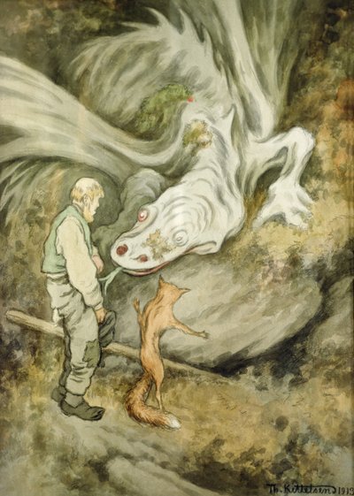 Världen betalar inte annorlunda min kära drake av Theodor Kittelsen