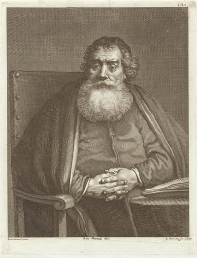 Sittande man med skägg av Theodor Vercruys