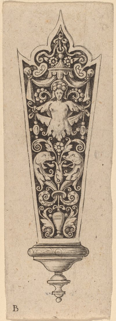 Prydnad för knivhandtag av Theodor de Bry