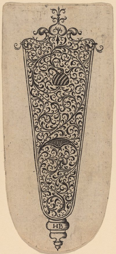 Prydnad för knivhandtag av Theodor de Bry