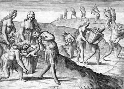 Stammen Timucua-indianerna av Theodor de Bry