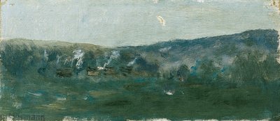 Kuperat landskap med halvmåne av Theodor von Hormann
