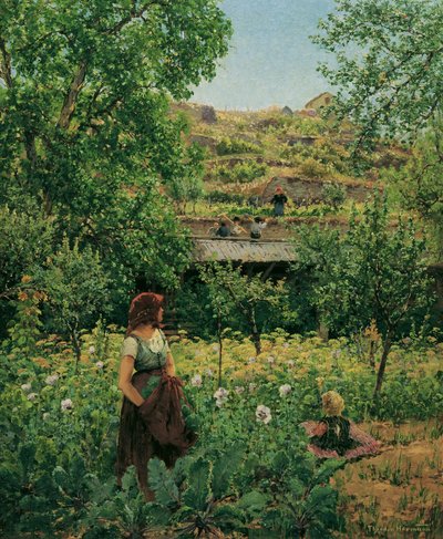 flicka i vallmo av Theodor von Hormann