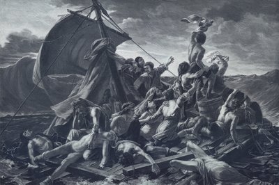 Medusas flotte (litho) av Theodore (after) Gericault