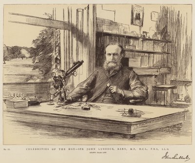 Dagens kändisar, Sir John Lubbock, Baronet, MP, DCL, FRS, LLD av Theodore Blake Wirgman