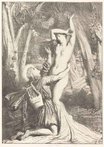 Apollon och Dafne av Théodore Chassériau