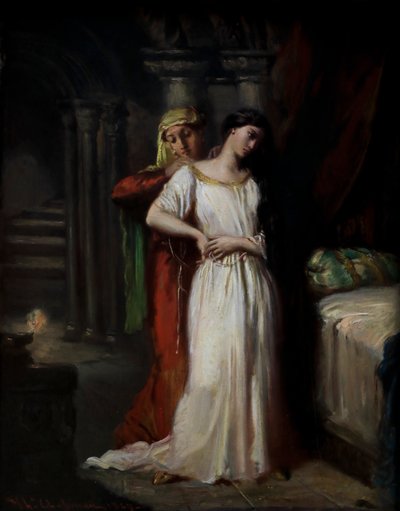 Desdemona drar sig tillbaka till sin säng av Théodore Chassériau