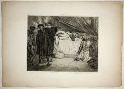 O spartansk hund, tallrik femton från Othello av Théodore Chassériau