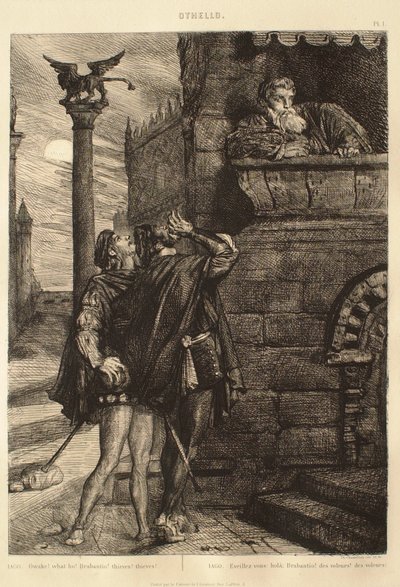 Othello-svit: nr 1 (akt 1, scen 1) av Théodore Chassériau
