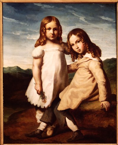 Alfred Dedreux (1810-60) som barn med sin syster, Elisabeth, 1816-17 av Theodore Gericault