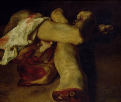 Anatomiska stycken (olja på duk) av Theodore Gericault