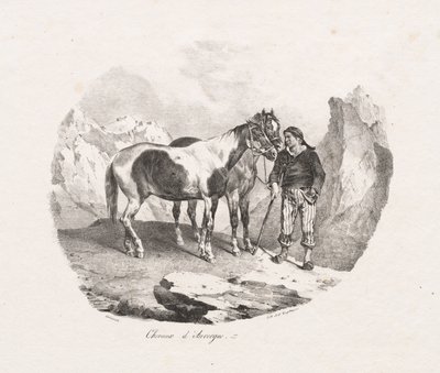 Hästar i Auvergne av Theodore Gericault