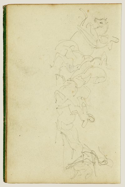 Kavalleristrid med fyra ryttare av Theodore Gericault