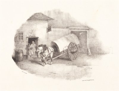 En vagnshäst från Limons av Theodore Gericault