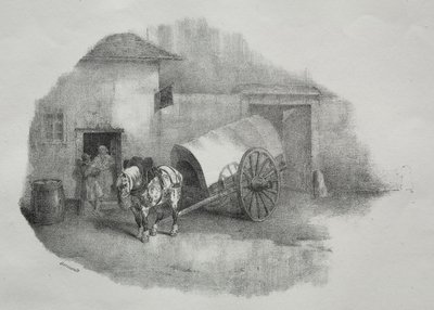 Vagnhäst drog ut ur siltarna av Theodore Gericault
