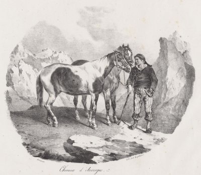 Hästar från Auvergne (Auvergne Horses) av Theodore Gericault