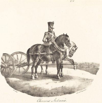 Ardennerhästar av Theodore Gericault