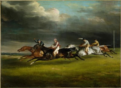 Hästkapplöpning (derbyt 1821 i Epsom av Theodore Gericault