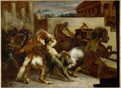 Gratis hästkapplöpning i Rom - Hästkapplöpning i Rom ... av Theodore Gericault