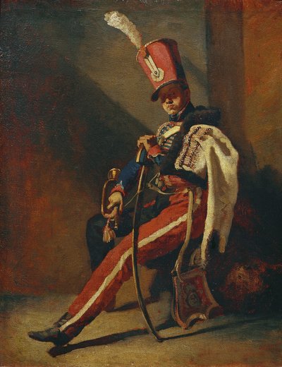 The Orleans Hussars trumpetare av Theodore Gericault