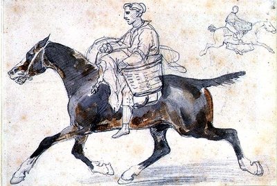 Engelsk slaktare till häst (penna och akvarell) av Theodore Gericault