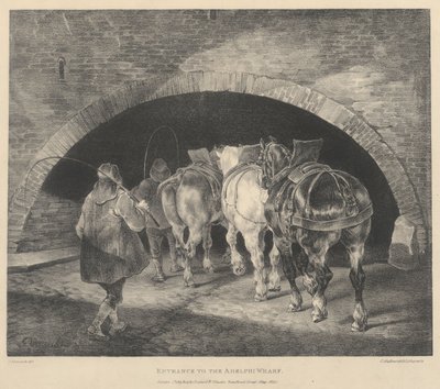 Ingången till Adelphi Wharf av Theodore Gericault