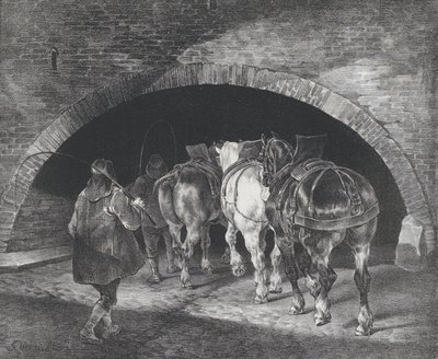 Ingången till Adelphi Wharf, 1821 av Theodore Gericault
