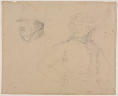 Géricault - Studie av två soldater, 1818-1819 av Theodore Gericault