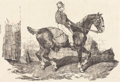 Stallpojke på en vagnshäst (Cheval de carrosse monte par un palfrenier) av Theodore Gericault