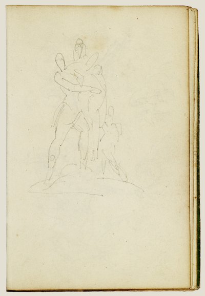 En grupp bestående av tre figurer av Theodore Gericault