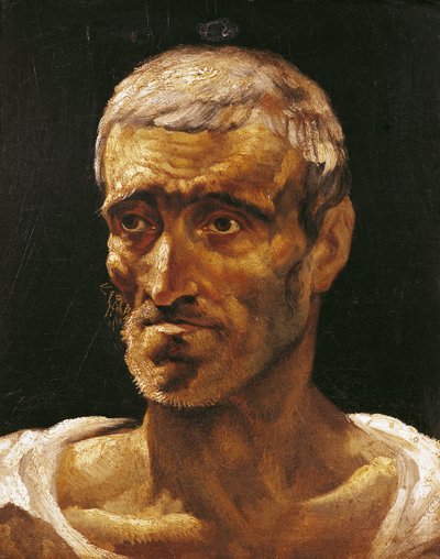 Chef för en skeppsbruten man, studie för flotten av Medusa, 1817-19 av Theodore Gericault