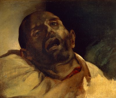 Head of guillotined man (Le guillotine), av Jean-Louis Theodore Gericault (1791-1824), olja på duk, 40x49 cm av Theodore Gericault