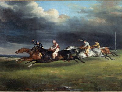 Horse Race säger derbyt på Epsom Painting av Theodore Gericault av Theodore Gericault