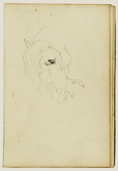 Hästhuvud av Theodore Gericault